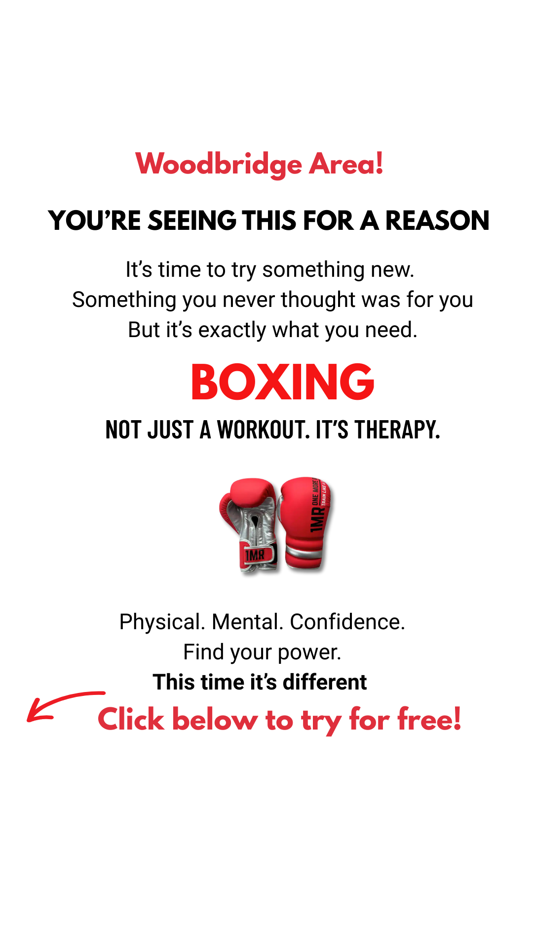 1MR One More Round Boxing & Kickboxing Facebook ad from Mar 19, 2026