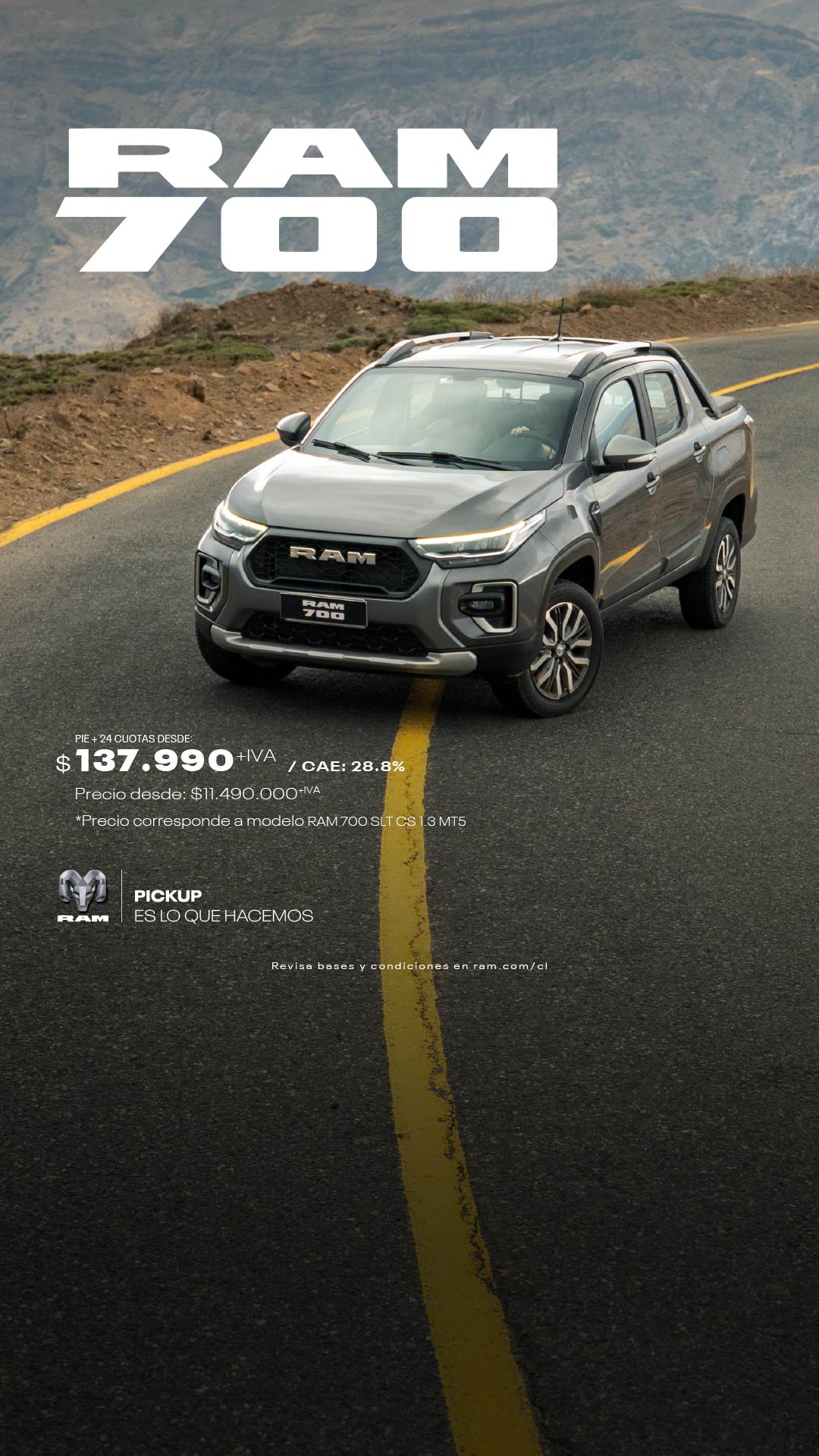 RAM Chile Facebook ad from Jul 9, 2026