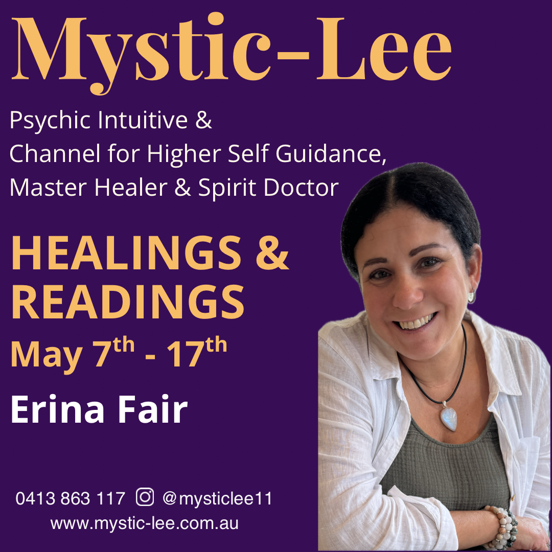 Mystic-Lee Facebook ad: Mystic-Lee LIVE at Erina Fair - May 7 - 17th!
