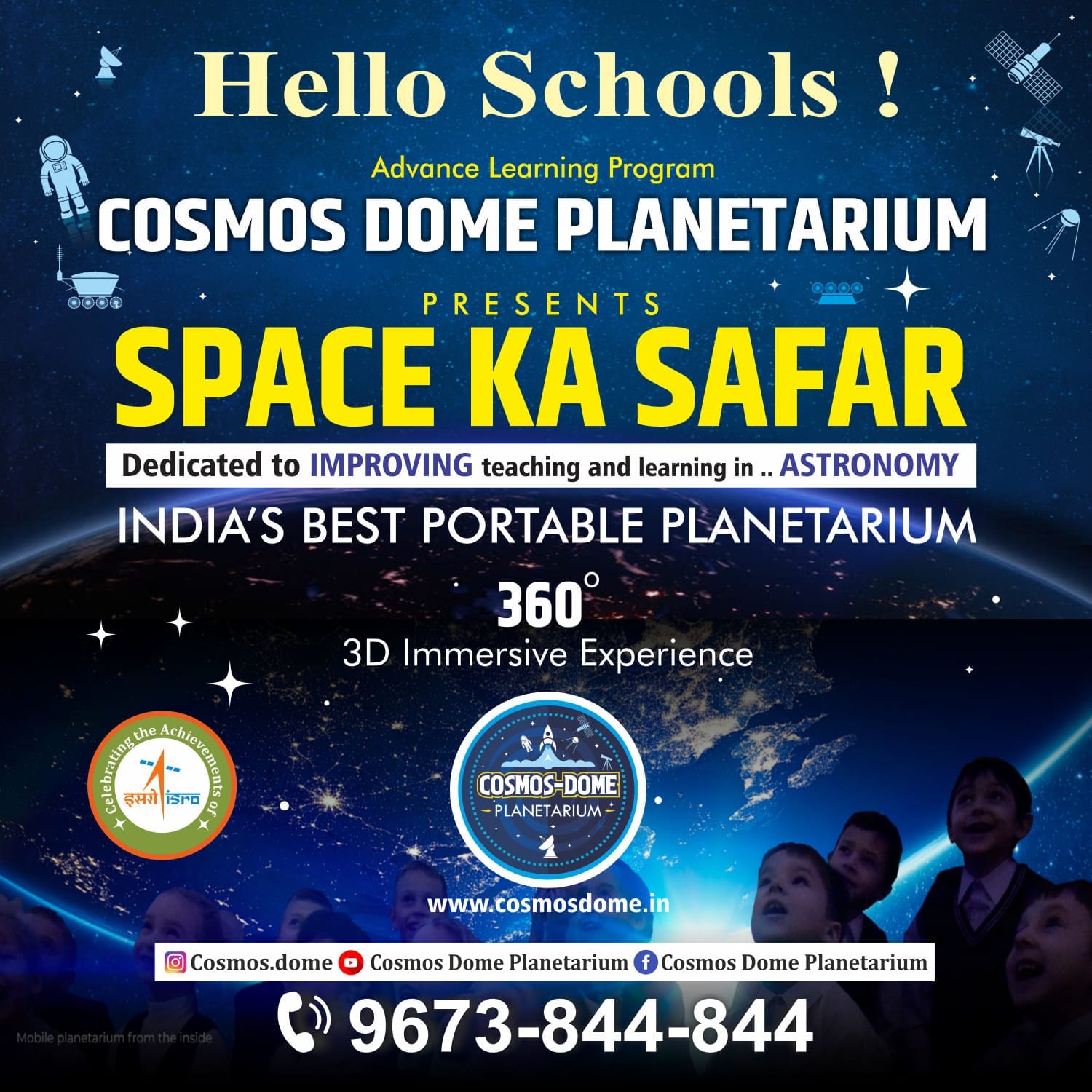 Cosmos Dome Planetarium. Facebook ad: Welcome into the Cosmos Dome Planetarium, right at…