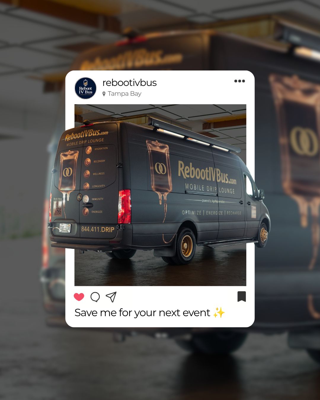 Rebootivbus Facebook ad: The ultimate VIP lounge, anywhere you want it.
