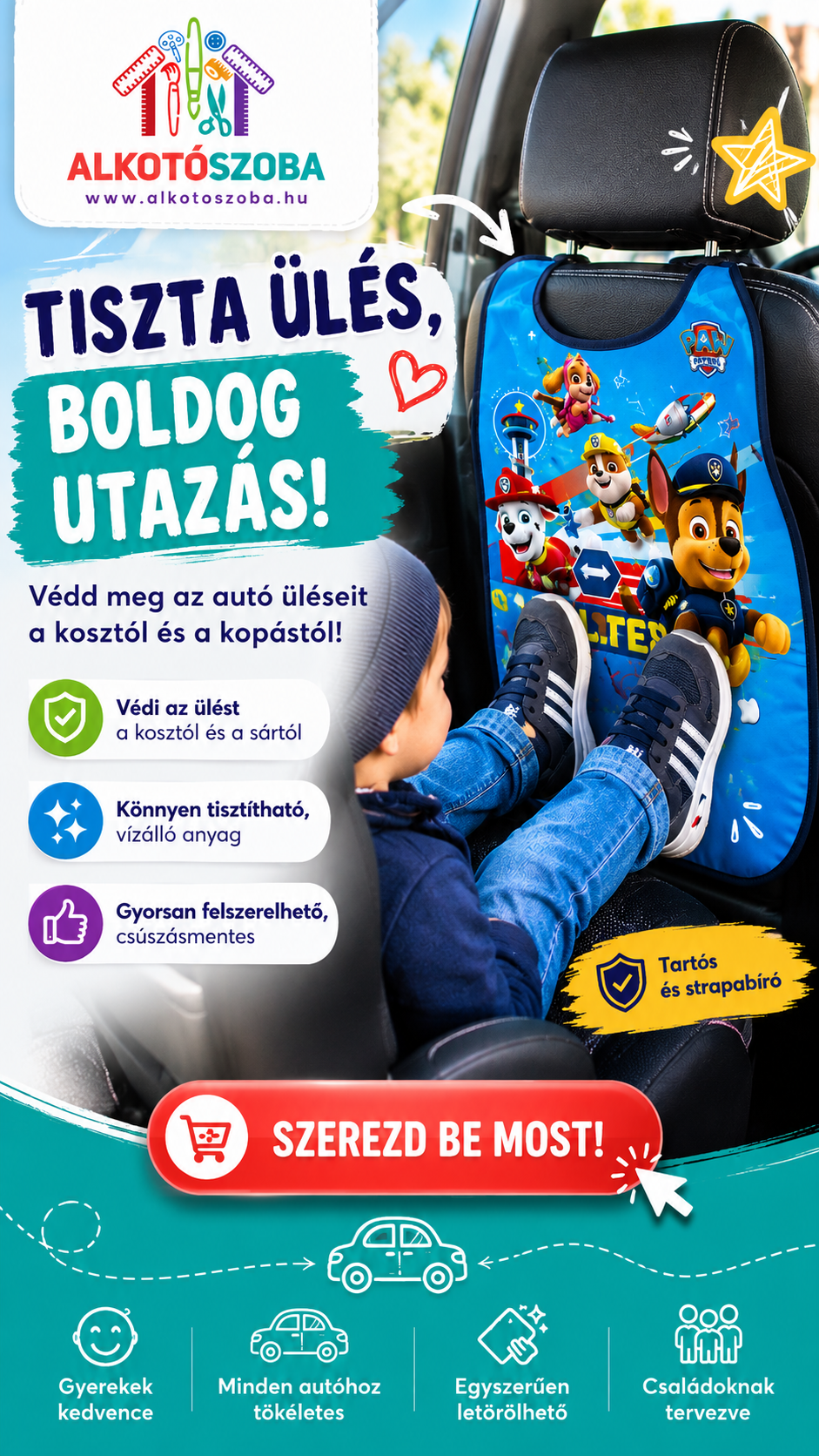 Alkotószoba webáruház Facebook ad: Vidám sportolás és utazás a kedvenc mesehősökkel!