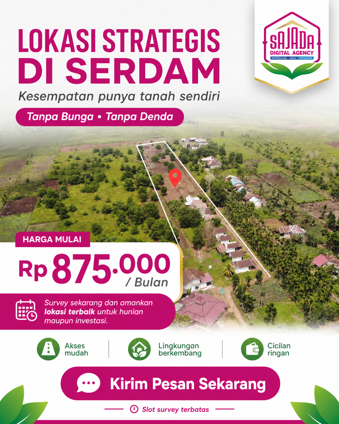 Sajada Digital Agency Facebook ad: Lokasi di SERDAM Ujung