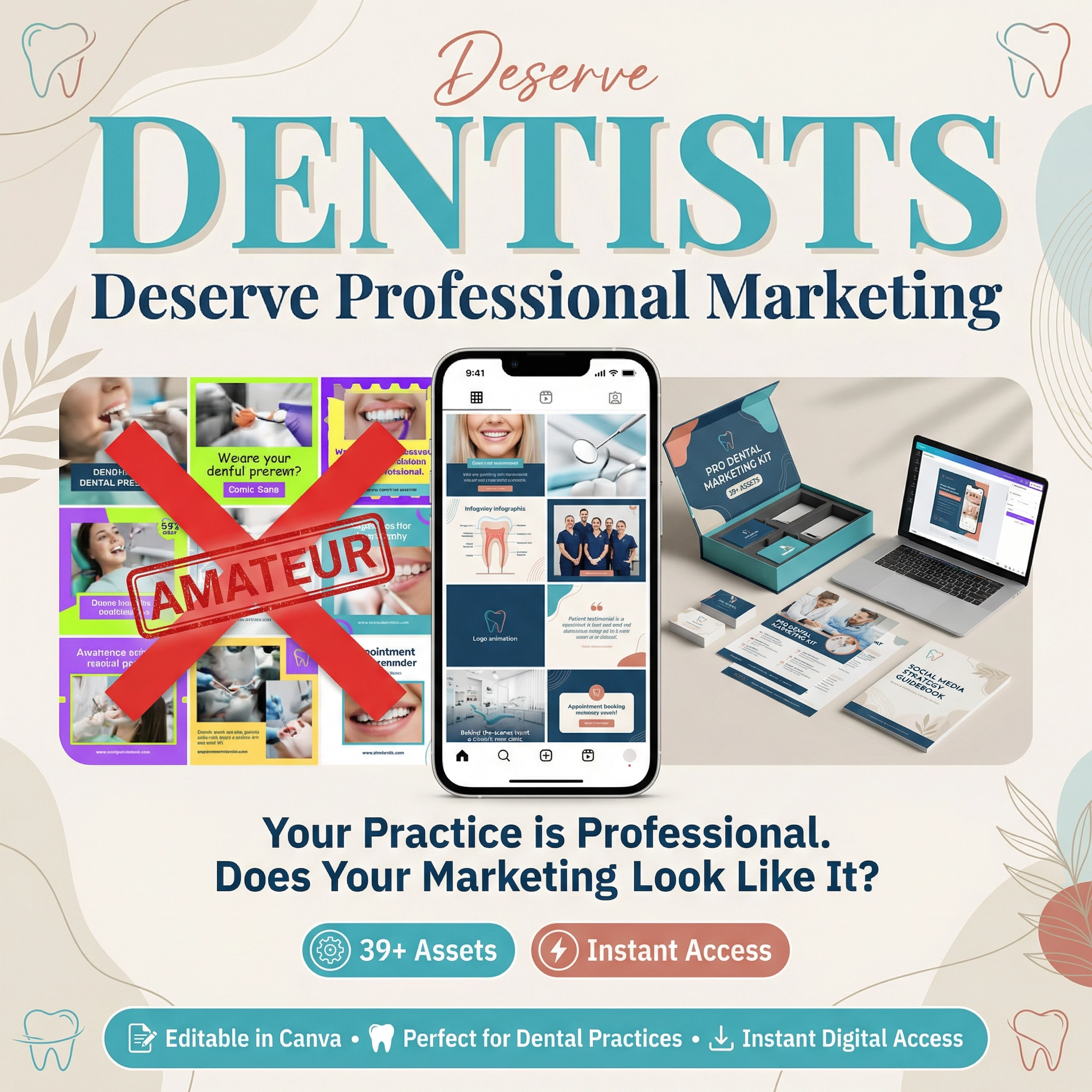 Ultimate Notion Planner Facebook ad: The Complete Dental Business Toolkit