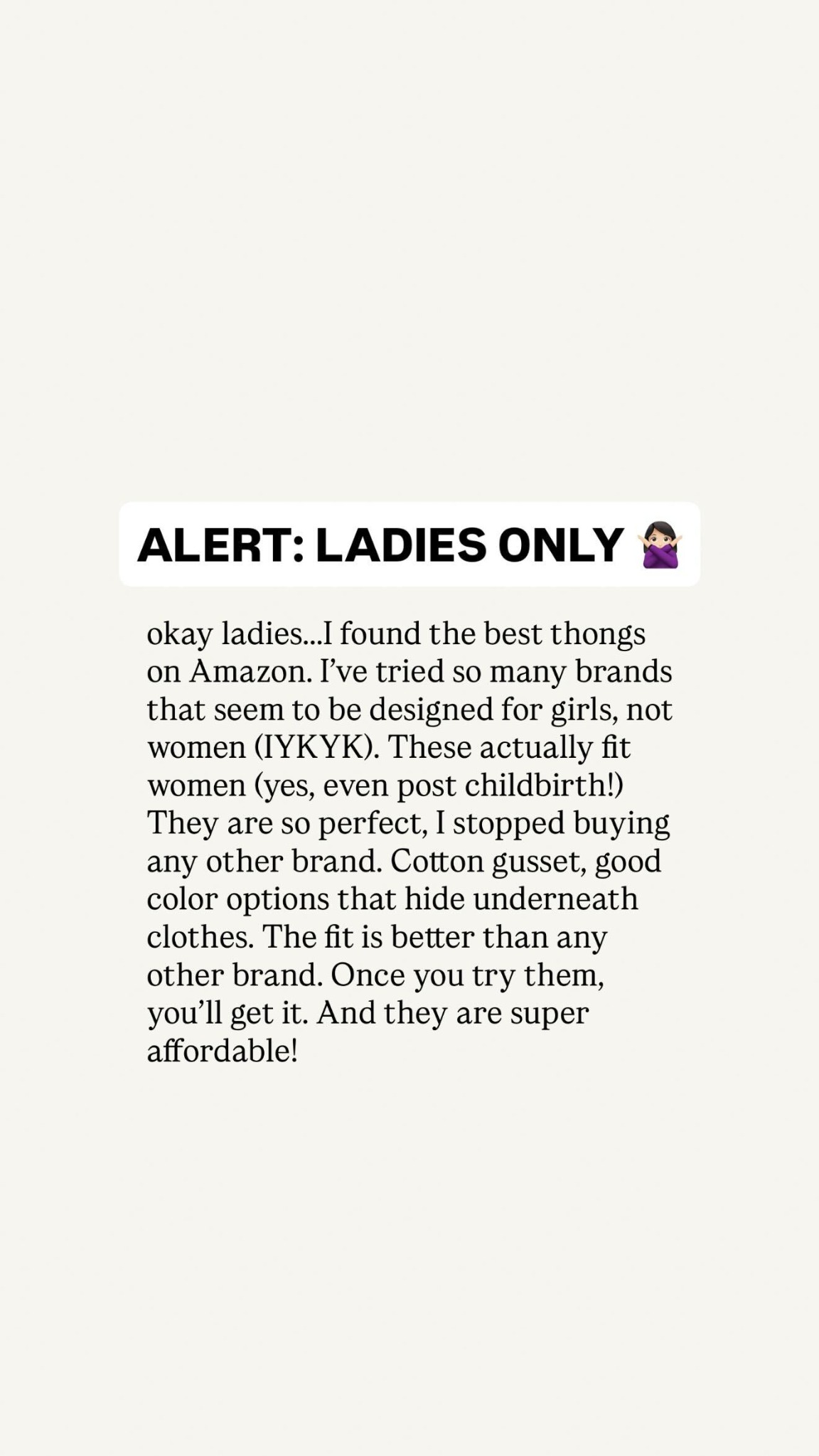 Sarah Randall Facebook ad: I Refuse to Wear Any Others Now!