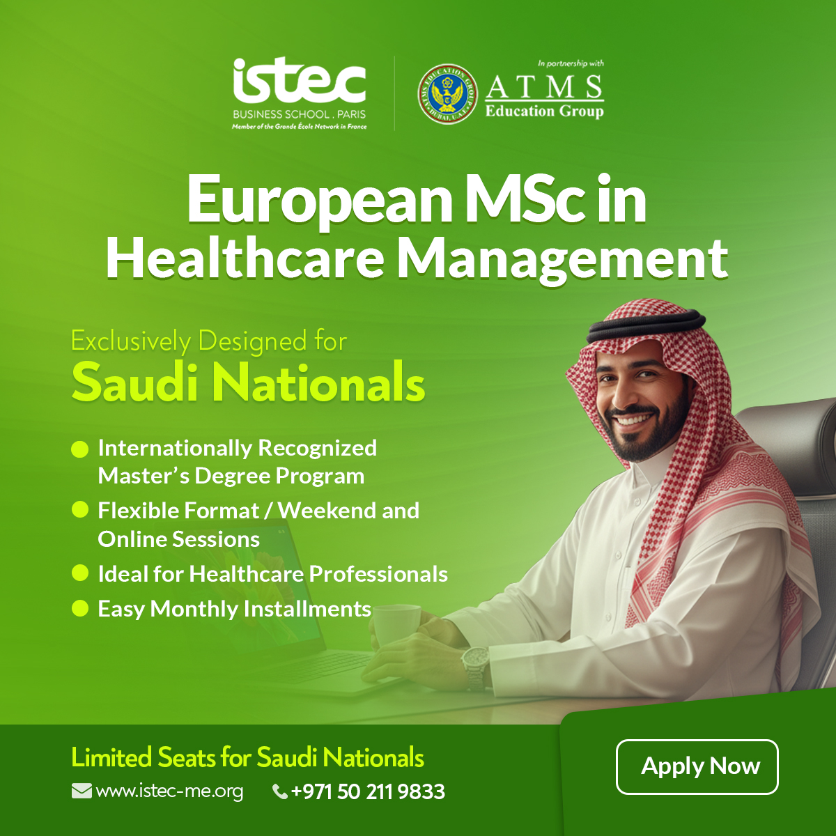 ISTEC Business School-Paris Facebook ad: MSc: Advanced Executive Healthcare Management