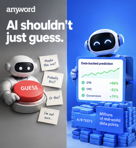 Keywee Facebook ad: Data-driven marketers choose Anyword. Book a demo today.