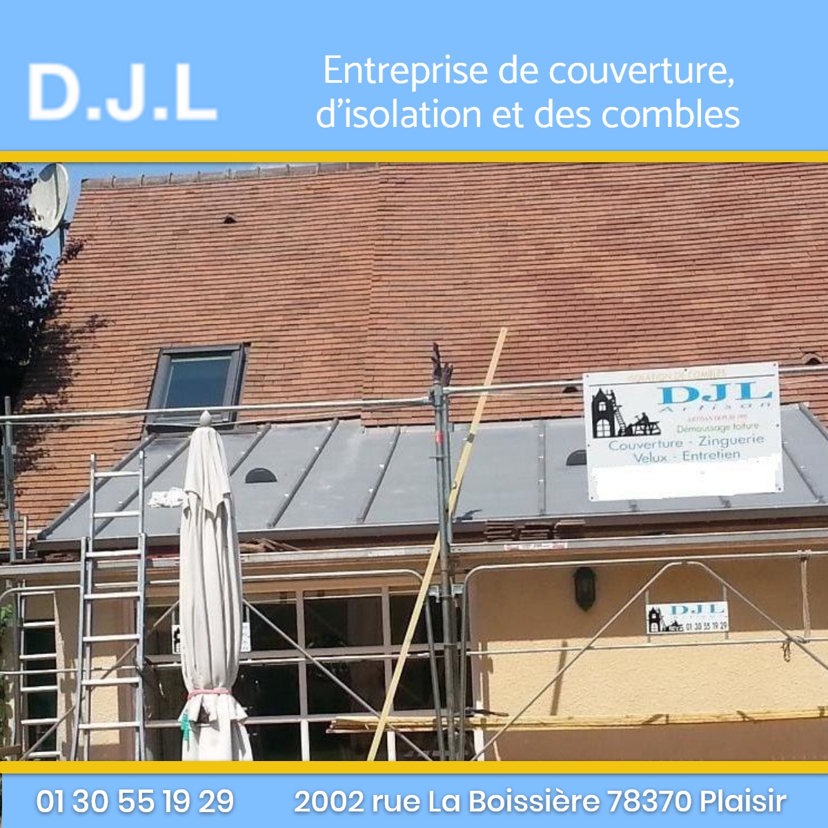 Publicité - Couverture Facebook ad: DJL Couverture Plaisir - Couvreur (adresse, horaires, avis)