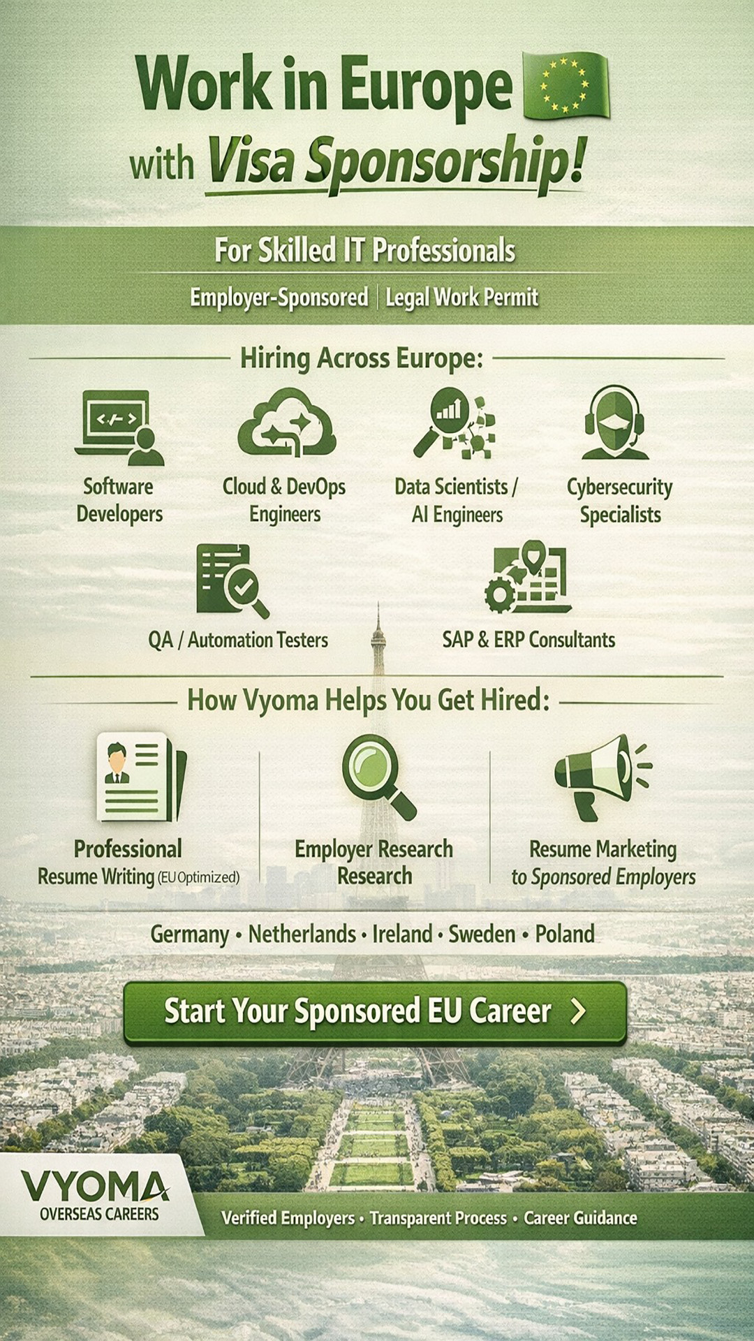 Vyoma Overseas Careers Facebook ad from Apr 11, 2026