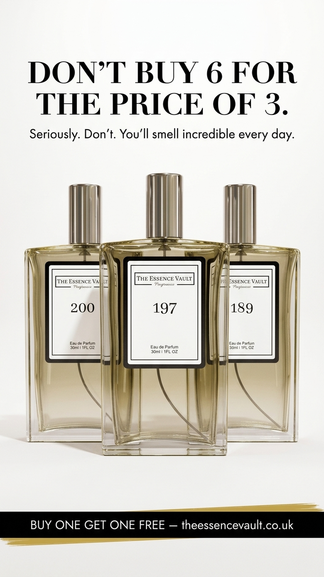 The Essence Vault Facebook ad from Mar 26, 2026