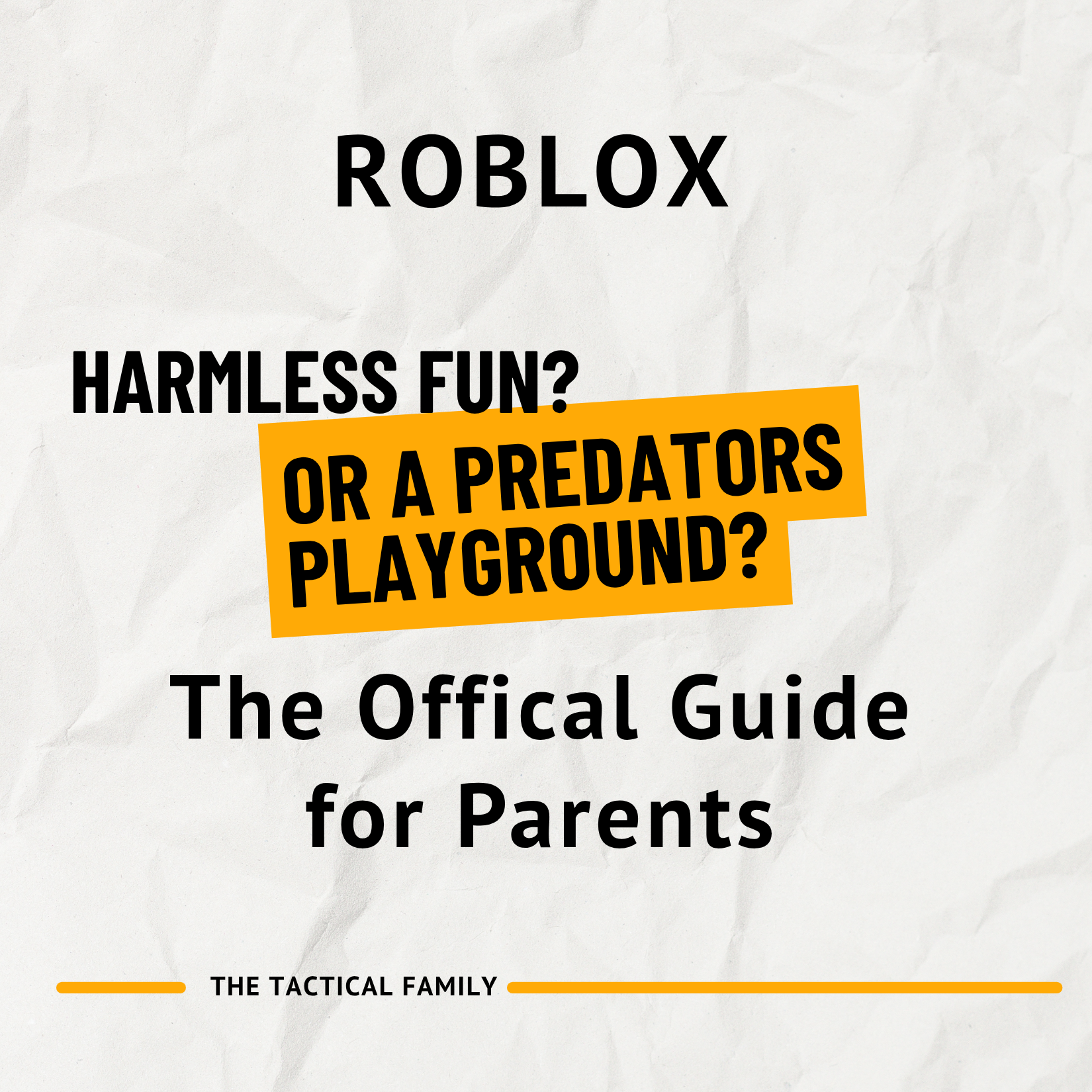 The Tactical Family Consulting Facebook ad: Your Child is in Danger