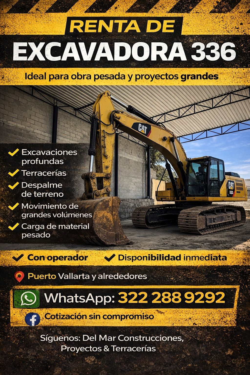 DEL MAR Construcciones, Proyectos & Terracerías Facebook ad