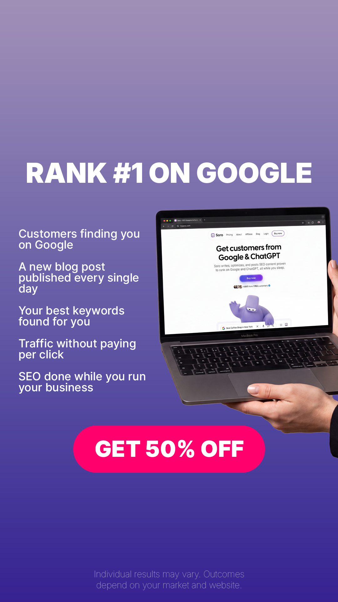 Soro SEO Facebook ad