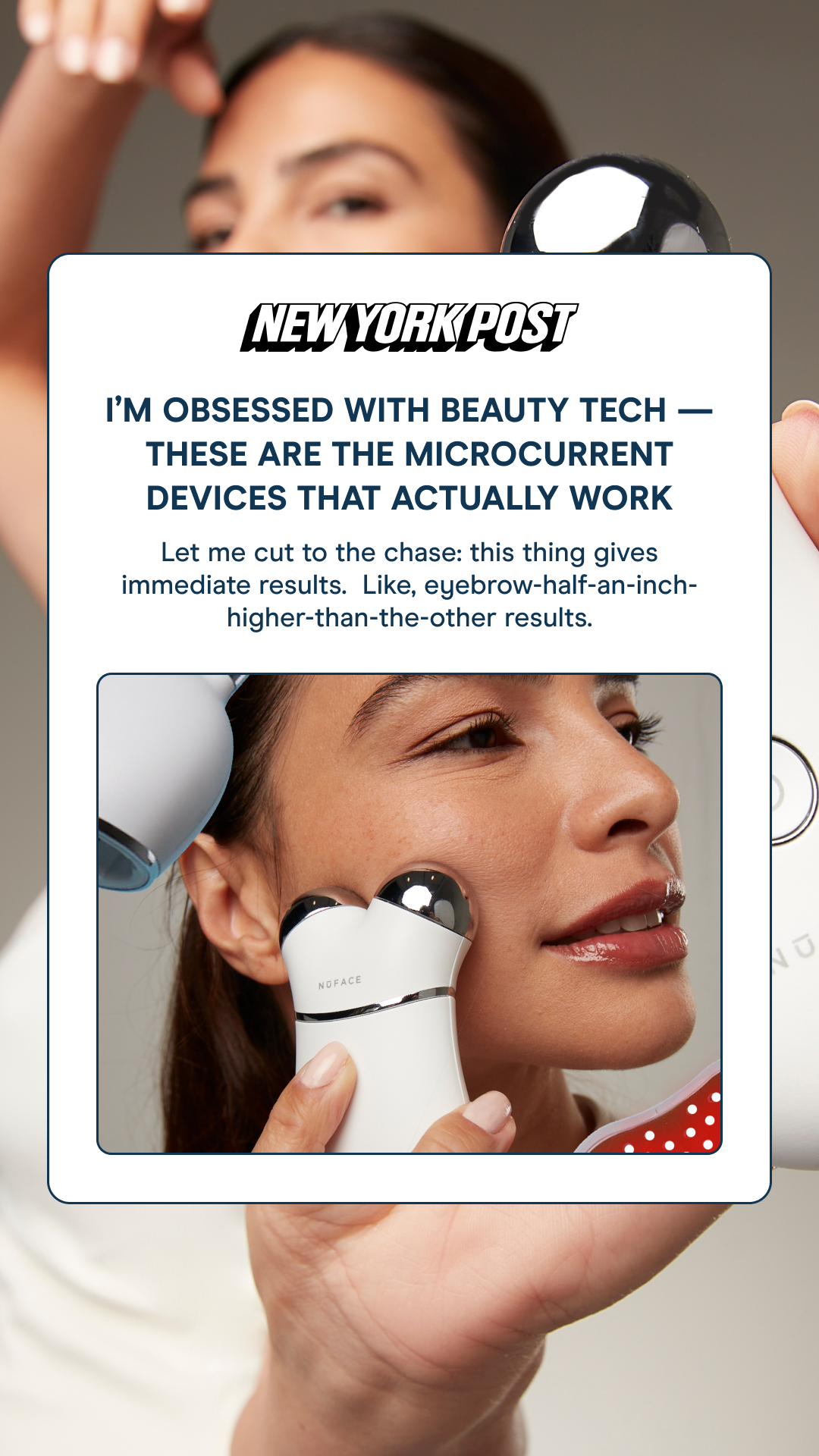 NuFACE Facebook ad