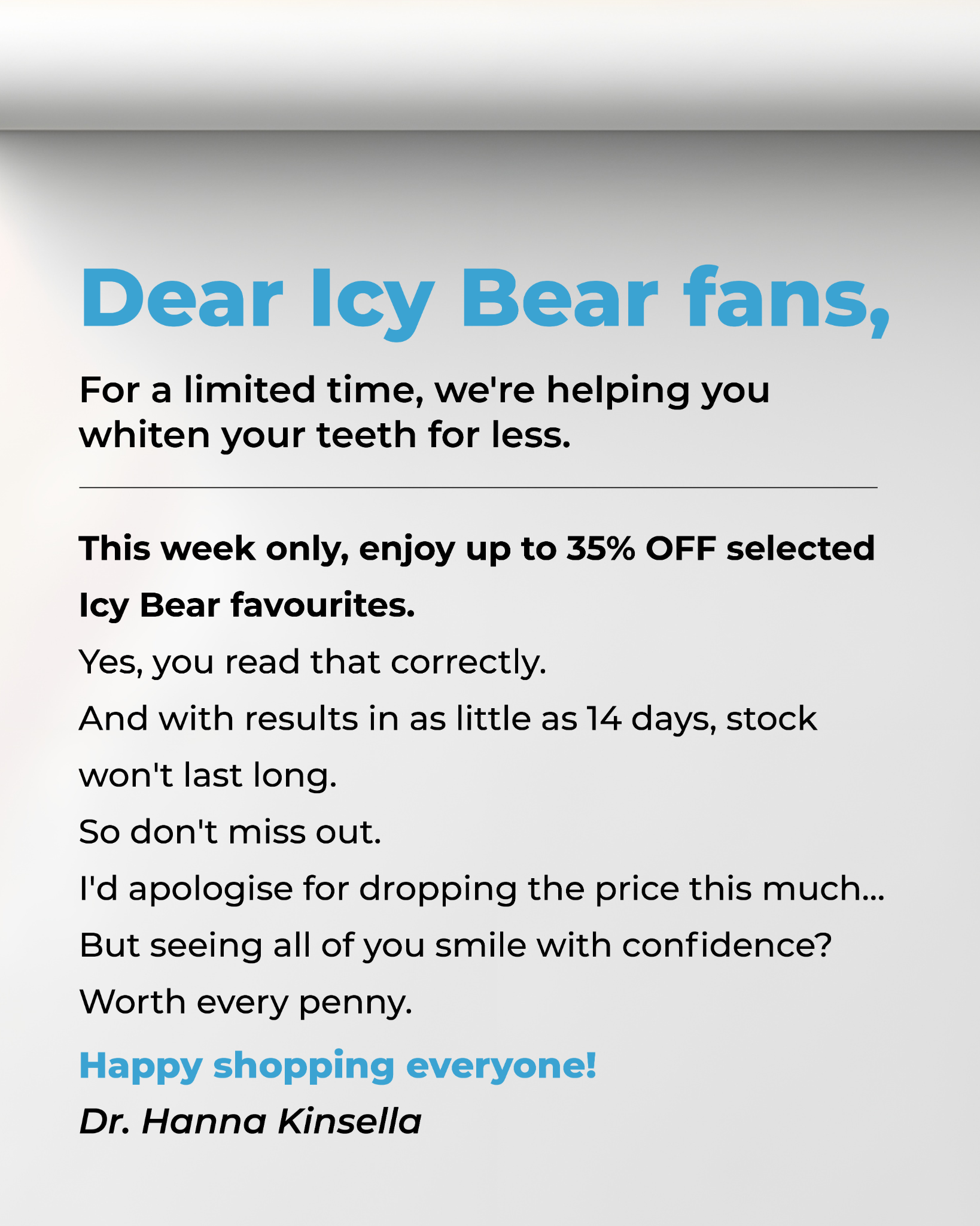 Icy Bear Dental Facebook ad