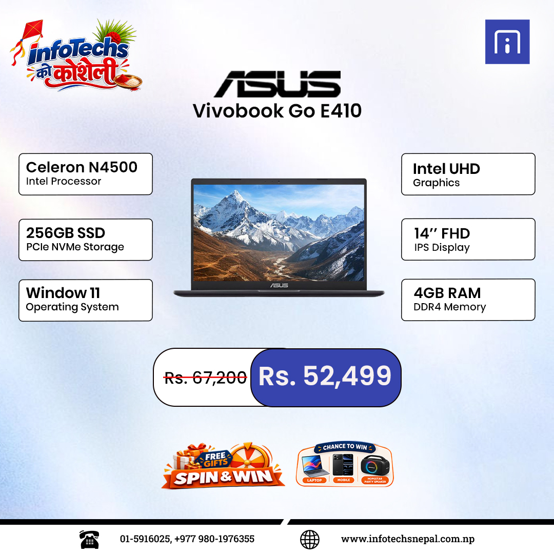 InfoTechs Nepal Facebook ad: दशैंको खुसी, नयाँ Laptop सँगै!