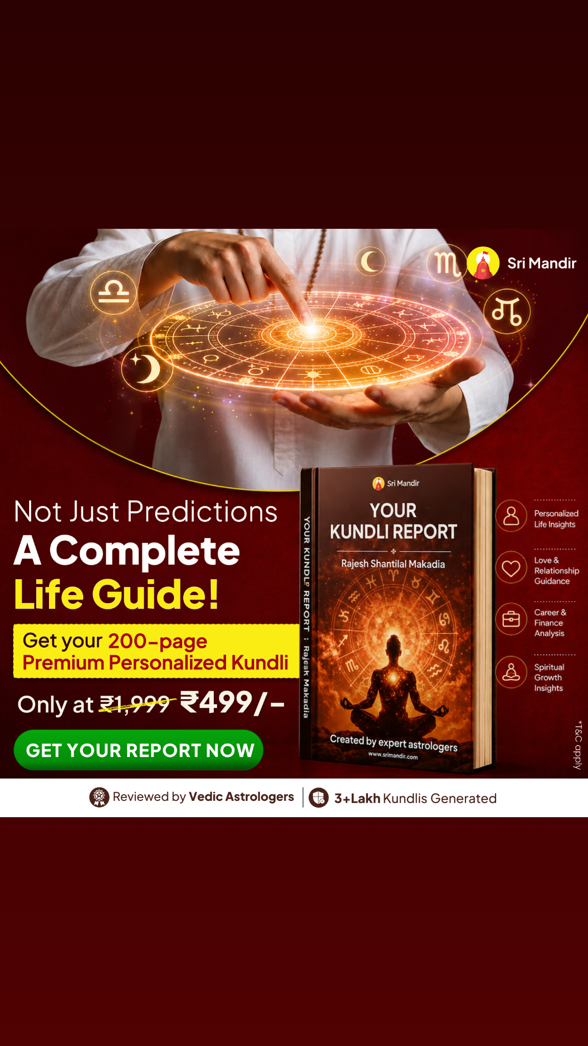 Kundli Guide by Sri Mandir Facebook ad