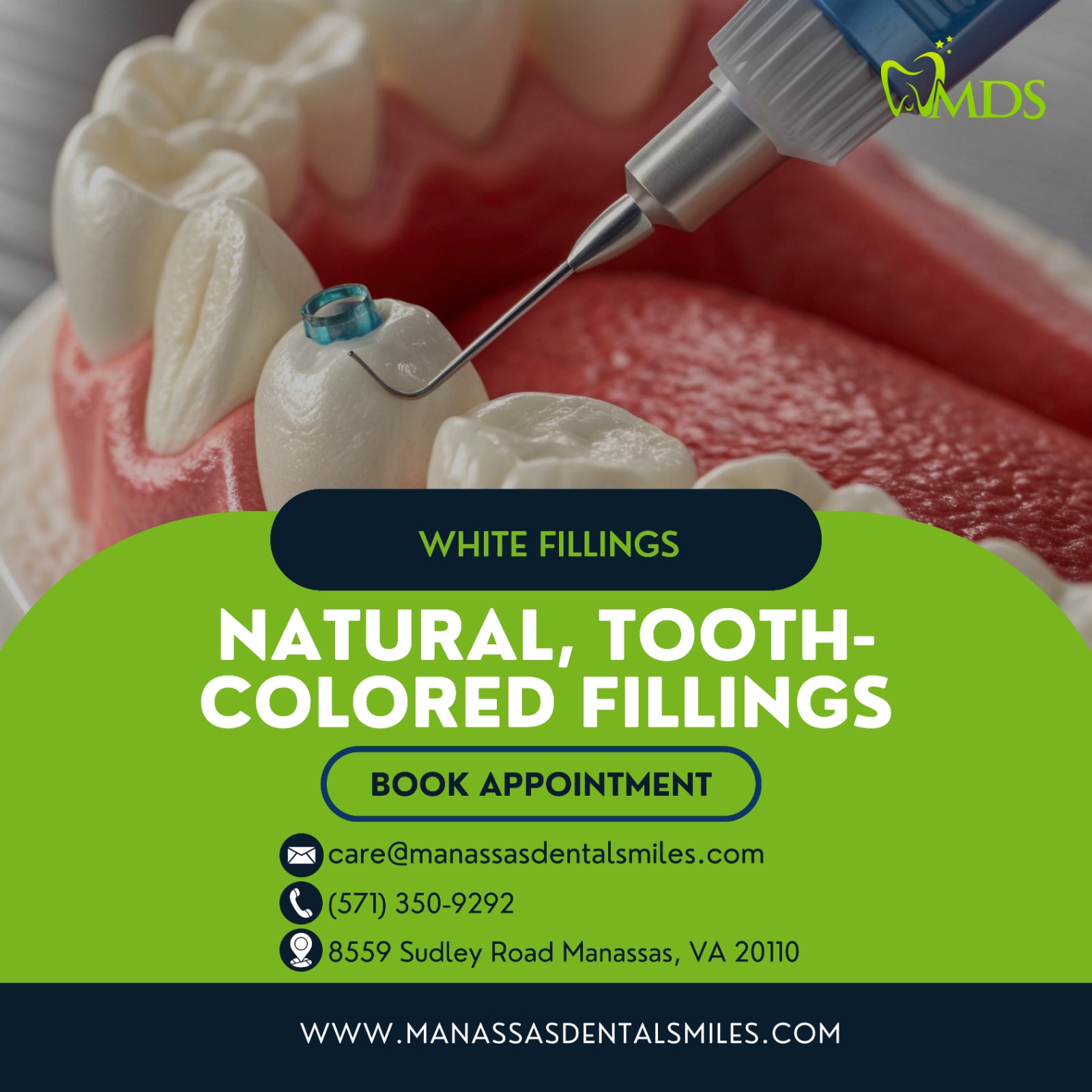 Manassas Dental Smiles Facebook ad: Looking for a dentist you can trust in…