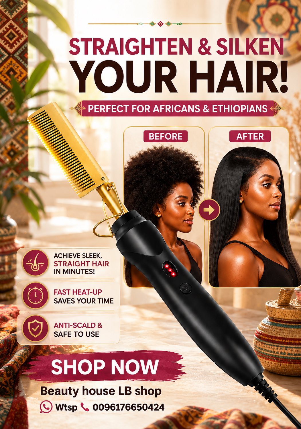 Beauty House LB Facebook ad: Achieve salon-quality perfection at home in just minutes!