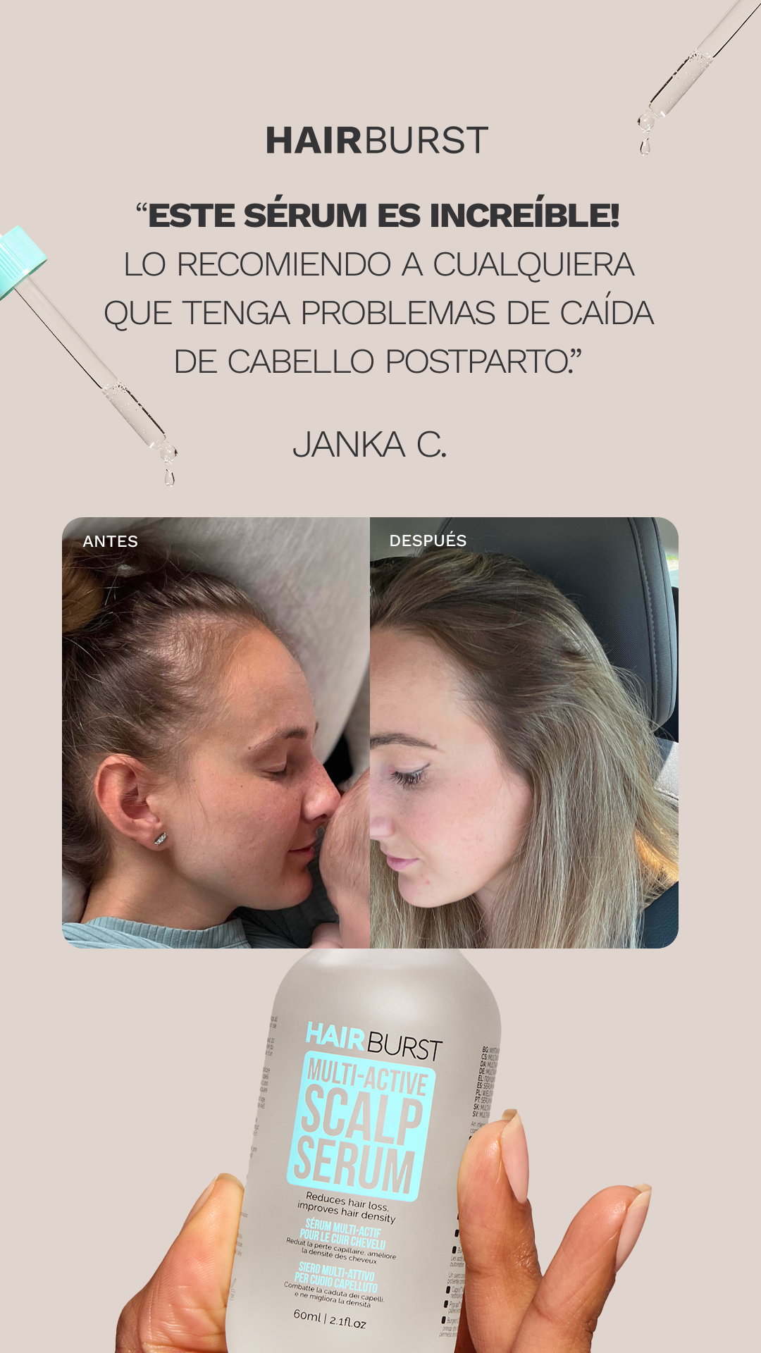 Hairburst España Facebook ad