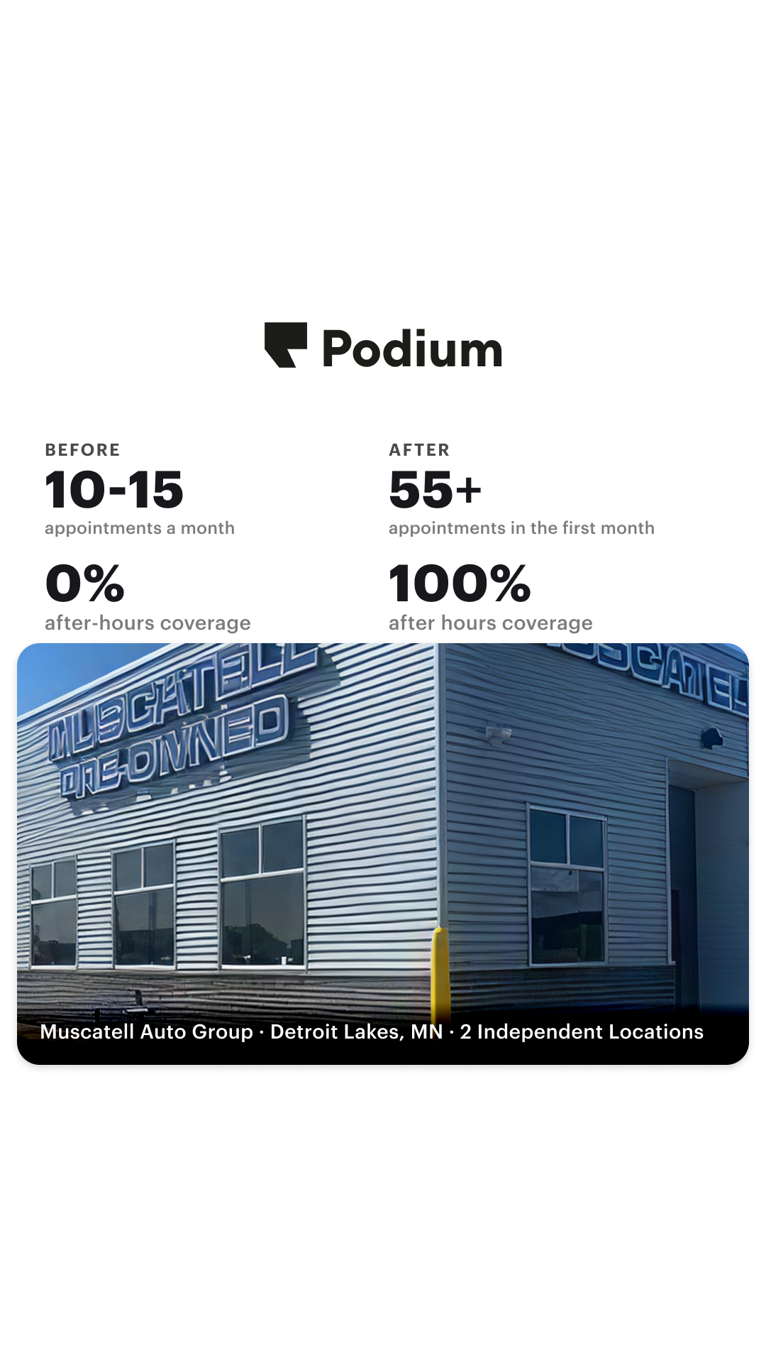 Podium Facebook ad