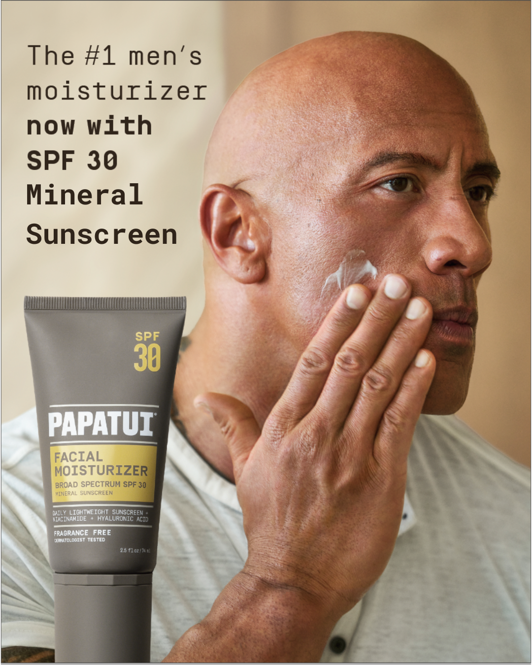 Papatui Facebook ad: The men’s facial moisturizer, now with SPF 30…