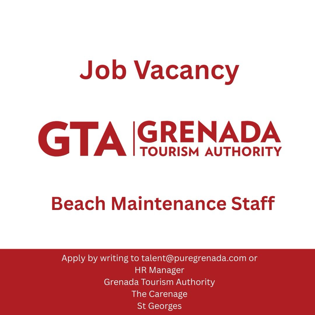Jobs In Grenada Facebook ad: Beach Maintenance Staff, Grenada Tourism Authority