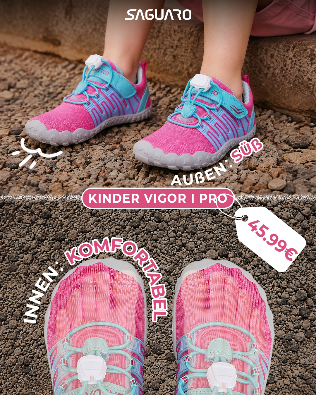 Saguaro De Facebook ad: Bequeme Schuhe dürfen das Wachstum nicht bremsen