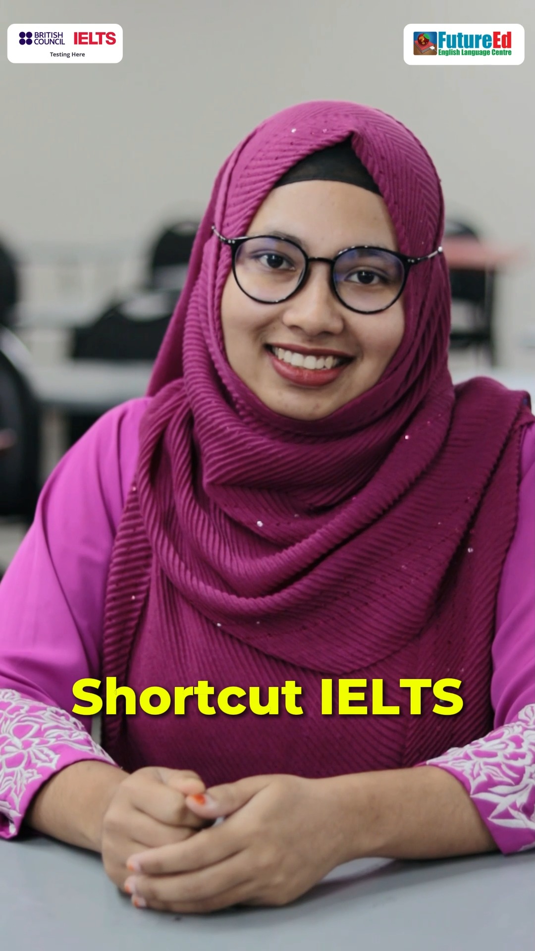 FutureEd English Language Institute Facebook ad: Band 7+ Achievable In 4 Weeks! The Shortcut Strategy Is Here