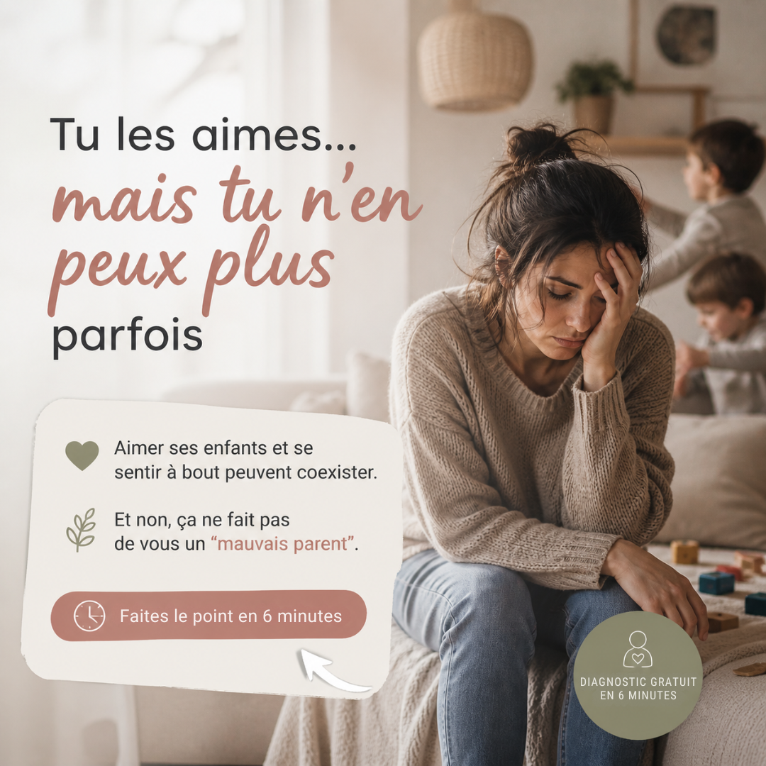 Karen Nagy - Coach Burnout Parental Facebook ad: Diagnostic gratuit en 6 minutes