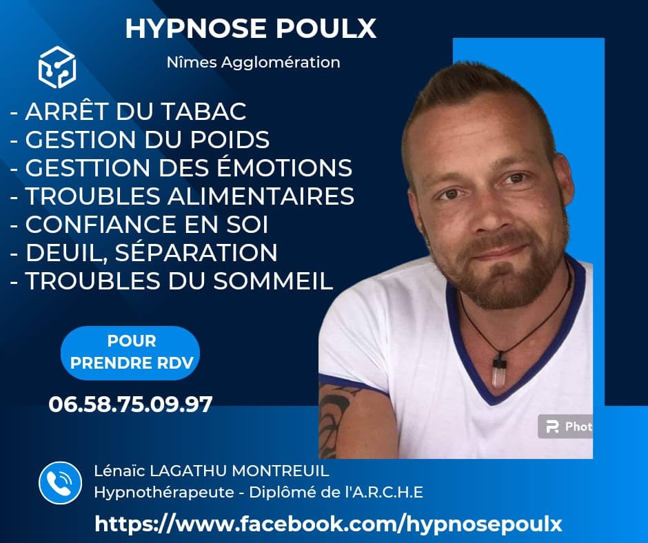 Hypnose Poulx - Nimes agglo. Lénaïc Lagathu - Montreuil. Facebook ad
