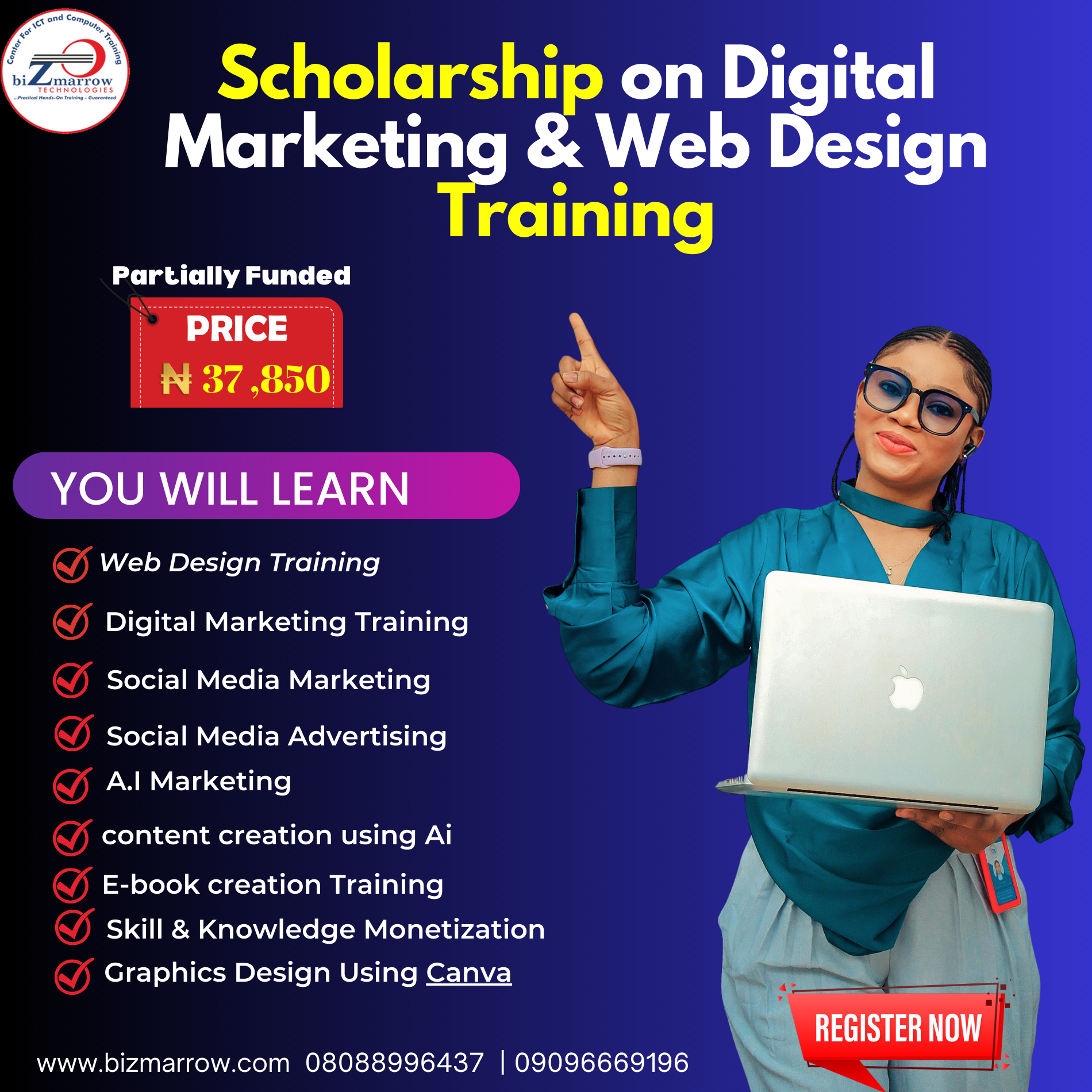 Bizmarrow Technologies : Center For ICT & Computer Training Abuja Nigeria Facebook ad