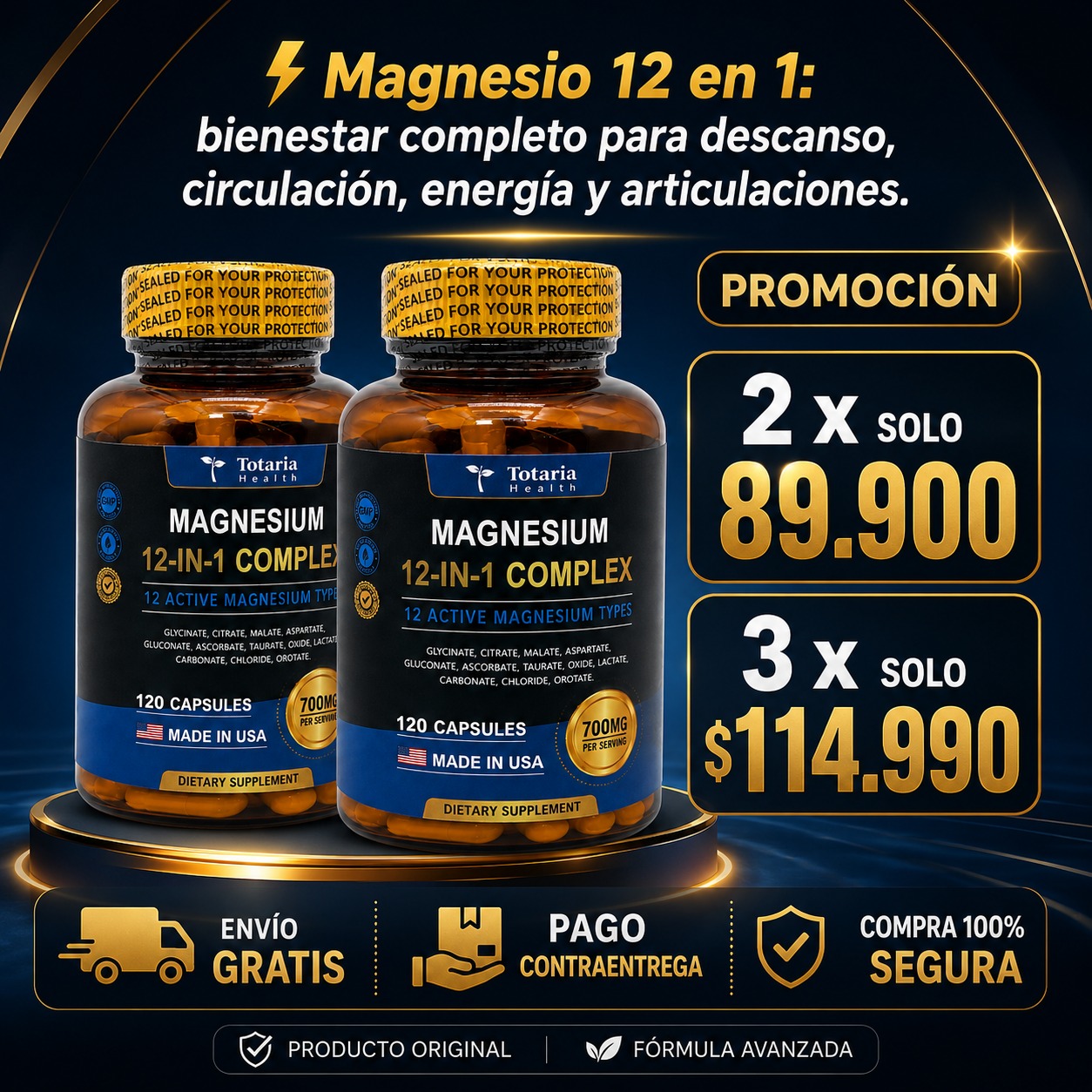 Natural shop Facebook ad: Envío Gratis incluido a toda Colombia.