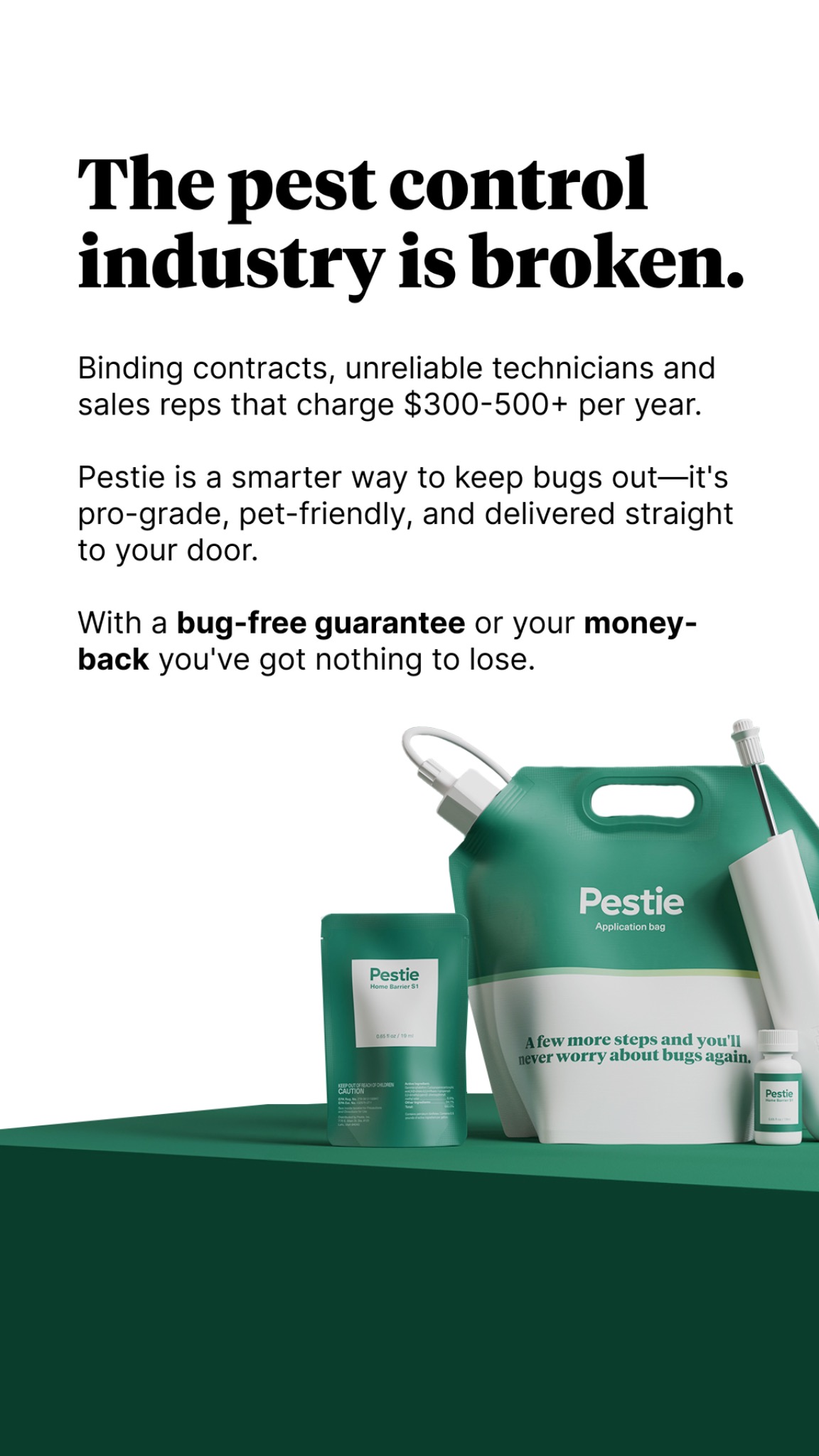 Pestie Facebook ad