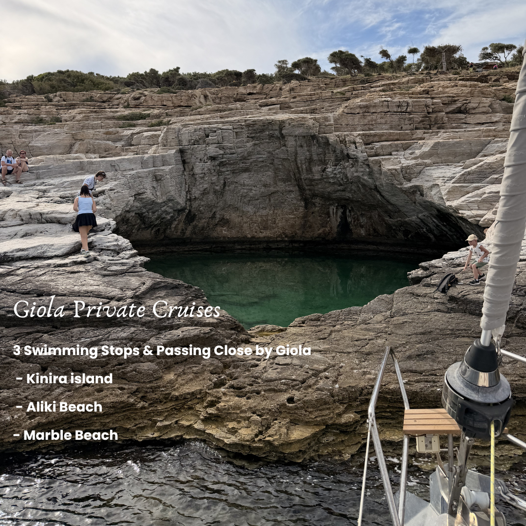 Thassos Private Cruises Facebook ad: Four incredible places.