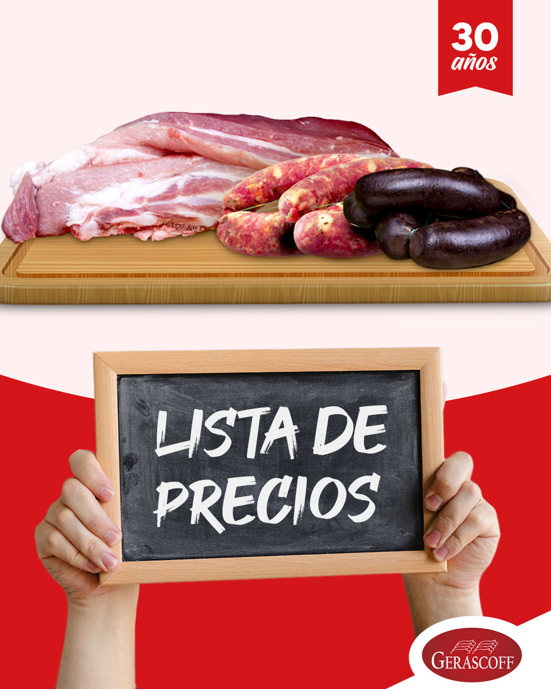 Frigorífico Gerascoff Facebook ad: PEDÍ TU LISTA DE PRECIOS