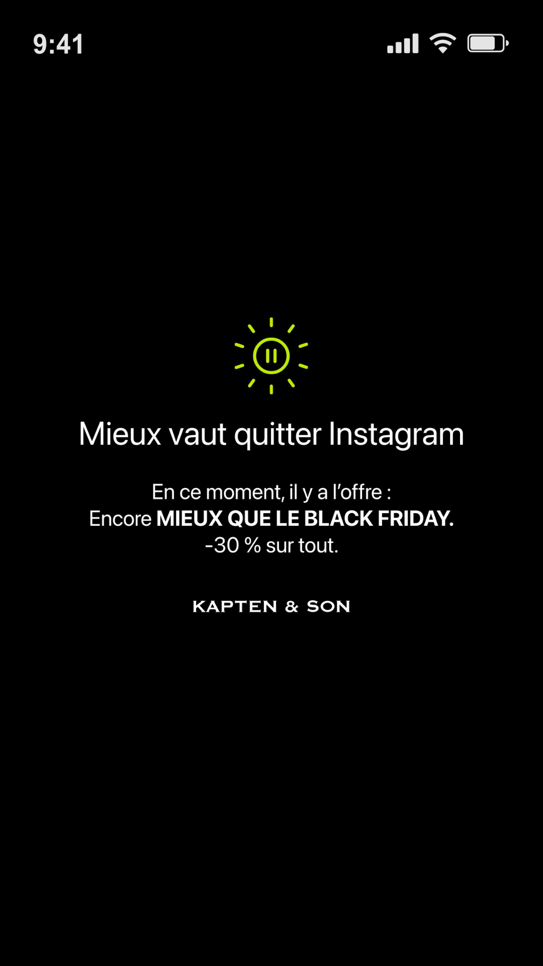 KAPTEN & SON Facebook ad