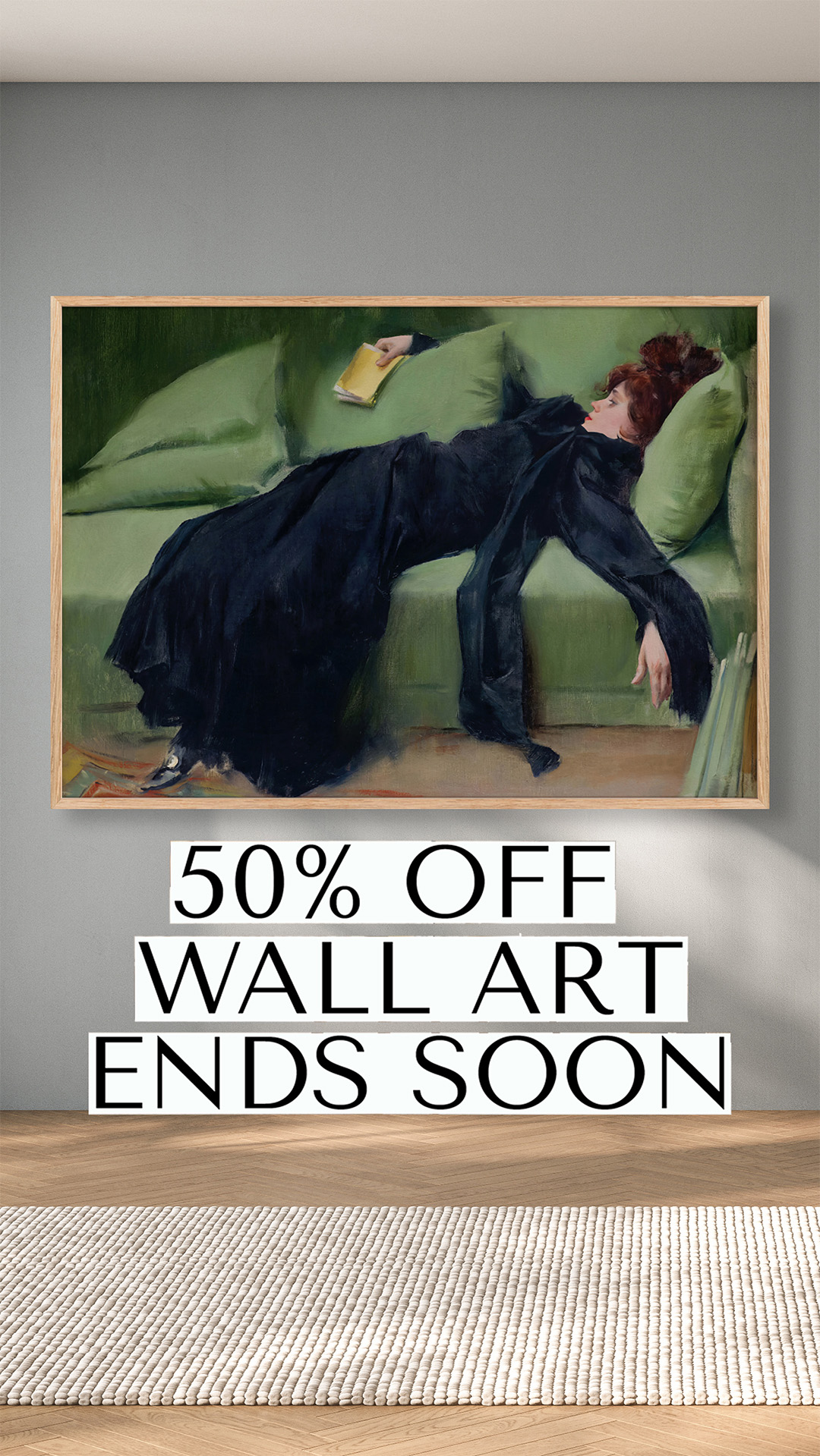 Inka Arthouse Facebook ad: 50% OFF SALE ENDS SOON
