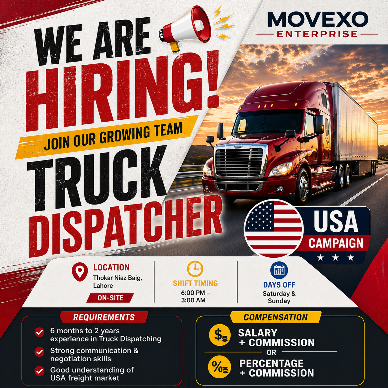Dispatch by ALI Facebook ad: Hiring Dispatchers