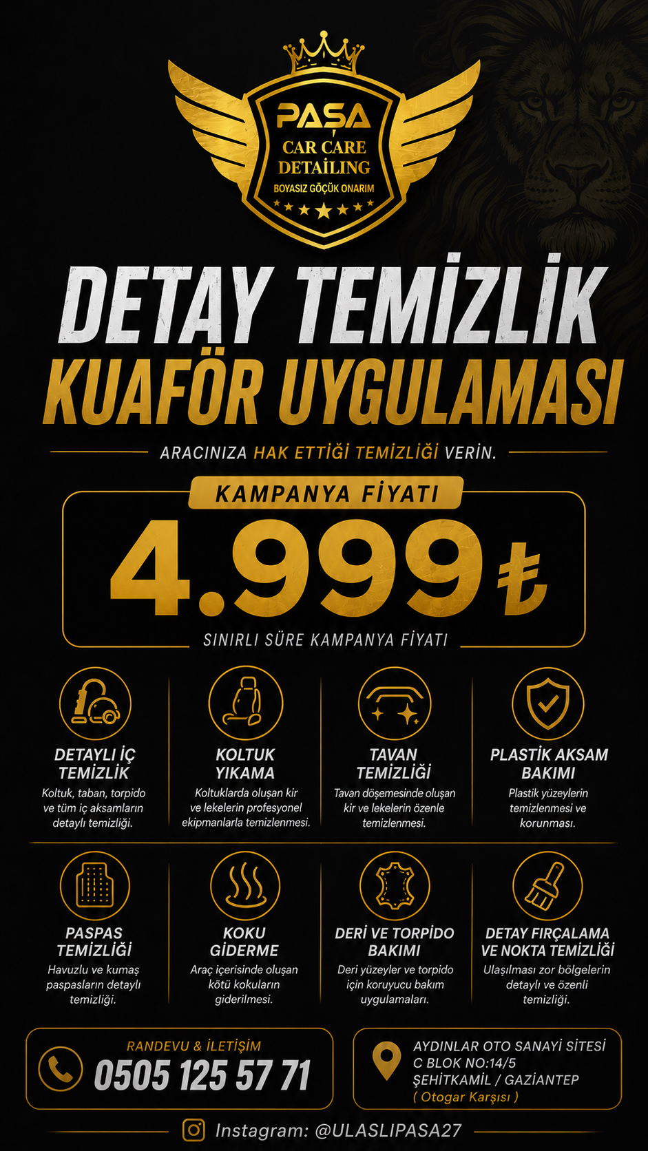 Paşa Car Care Detailing Boyasız Göçük Onarım Facebook ad from Jun 2, 2026