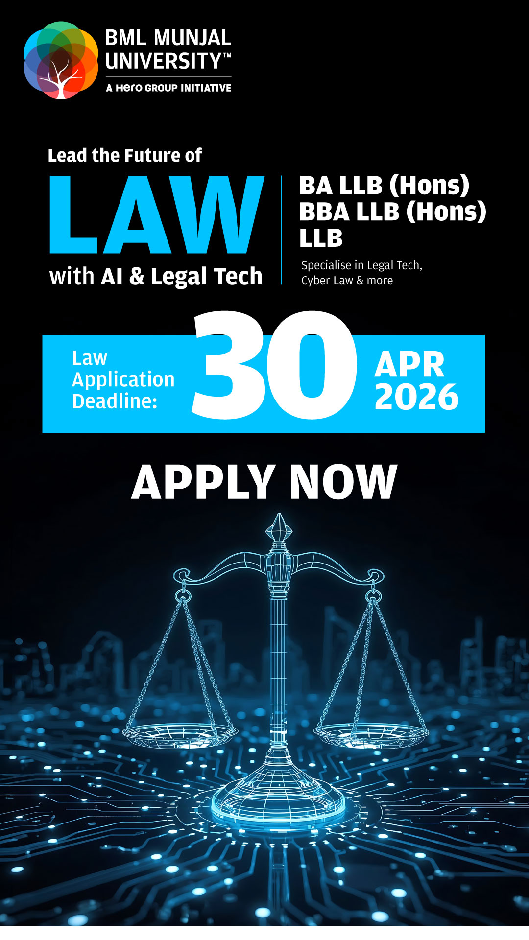 BML Munjal University Facebook ad from Apr 28, 2026