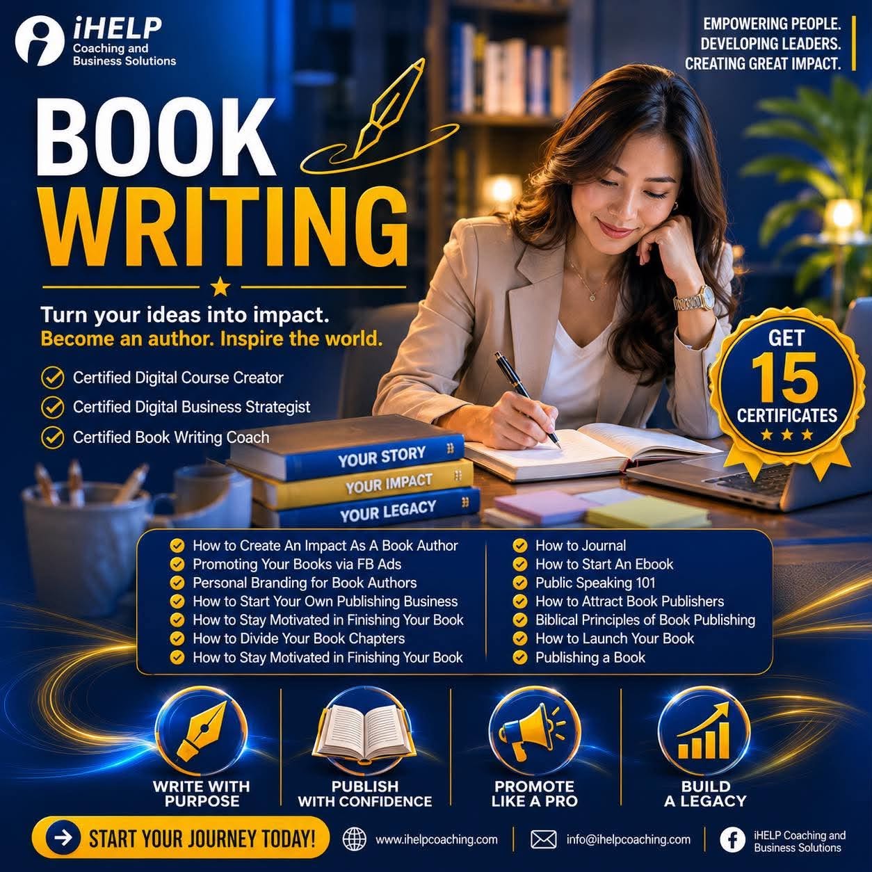 IHELP Coaching and Business Solutions Corporation Facebook ad