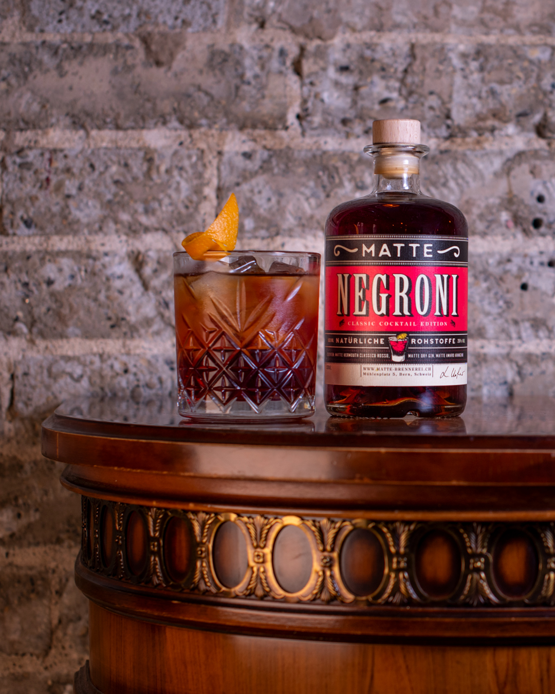 Matte Brennerei Facebook ad: Negroni geht immer, eigentlich gilt der Klassiker als…