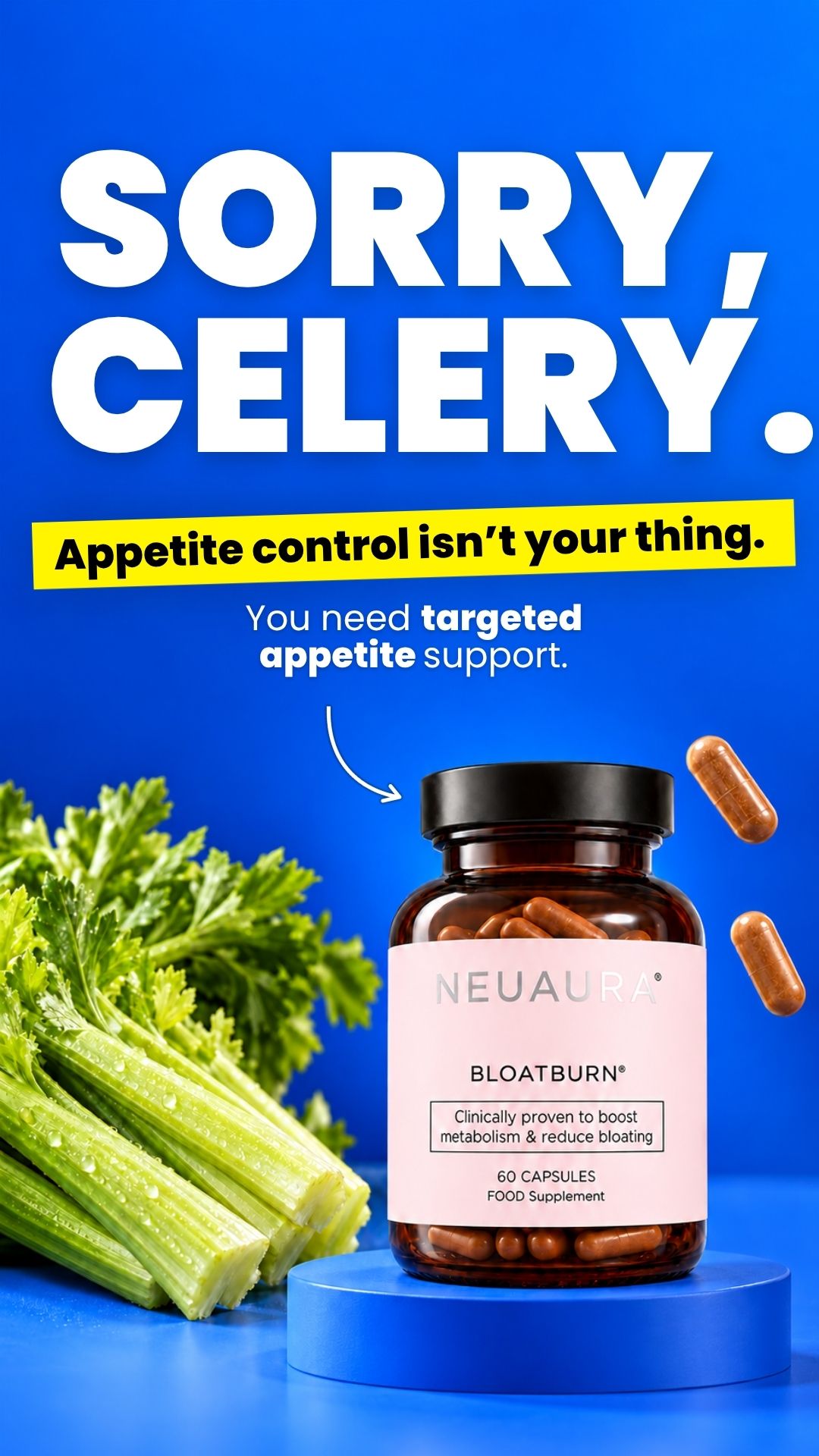 Neuaura Facebook ad: Stop the Bloat in 1 Hour!