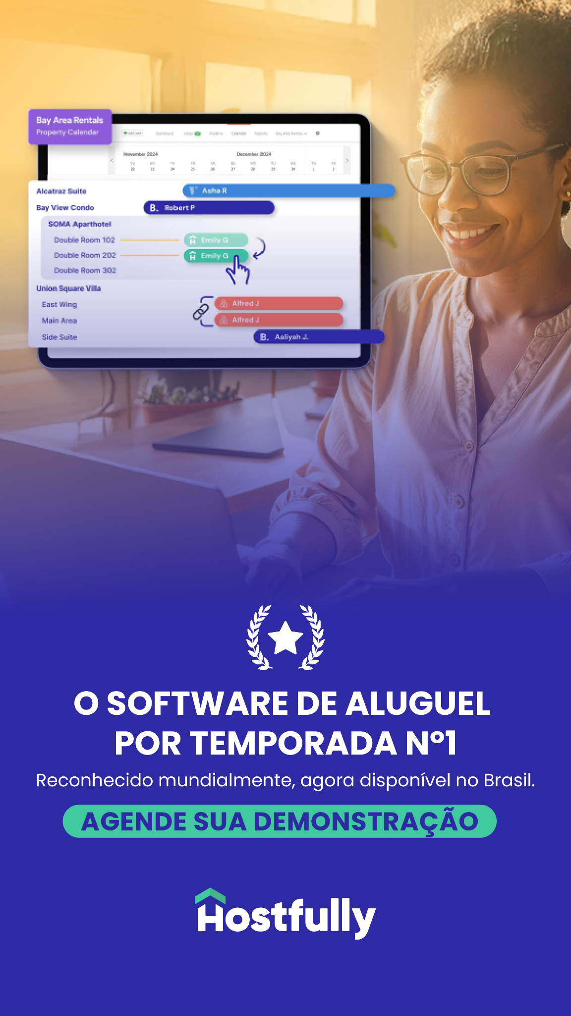 Hostfully Brasil Facebook ad