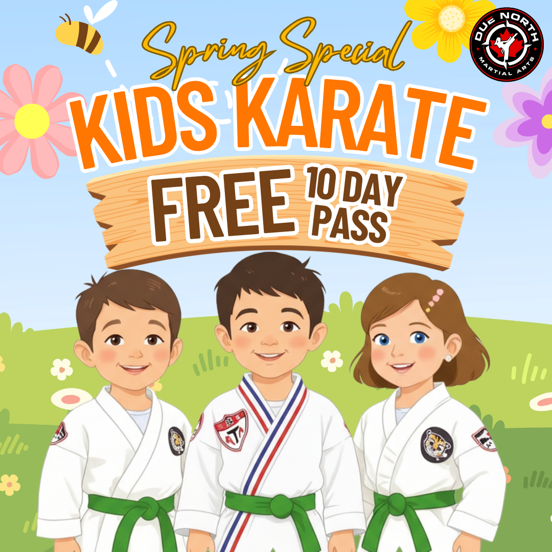 Due North Martial Arts Facebook ad: Spring Into Confidence, FREE 10-Day Pass!