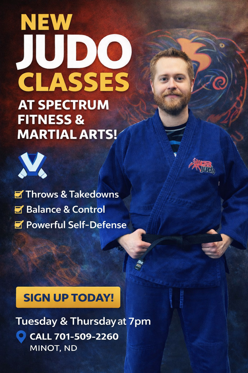 Spectrum Fitness and Martial Arts Minot Facebook ad