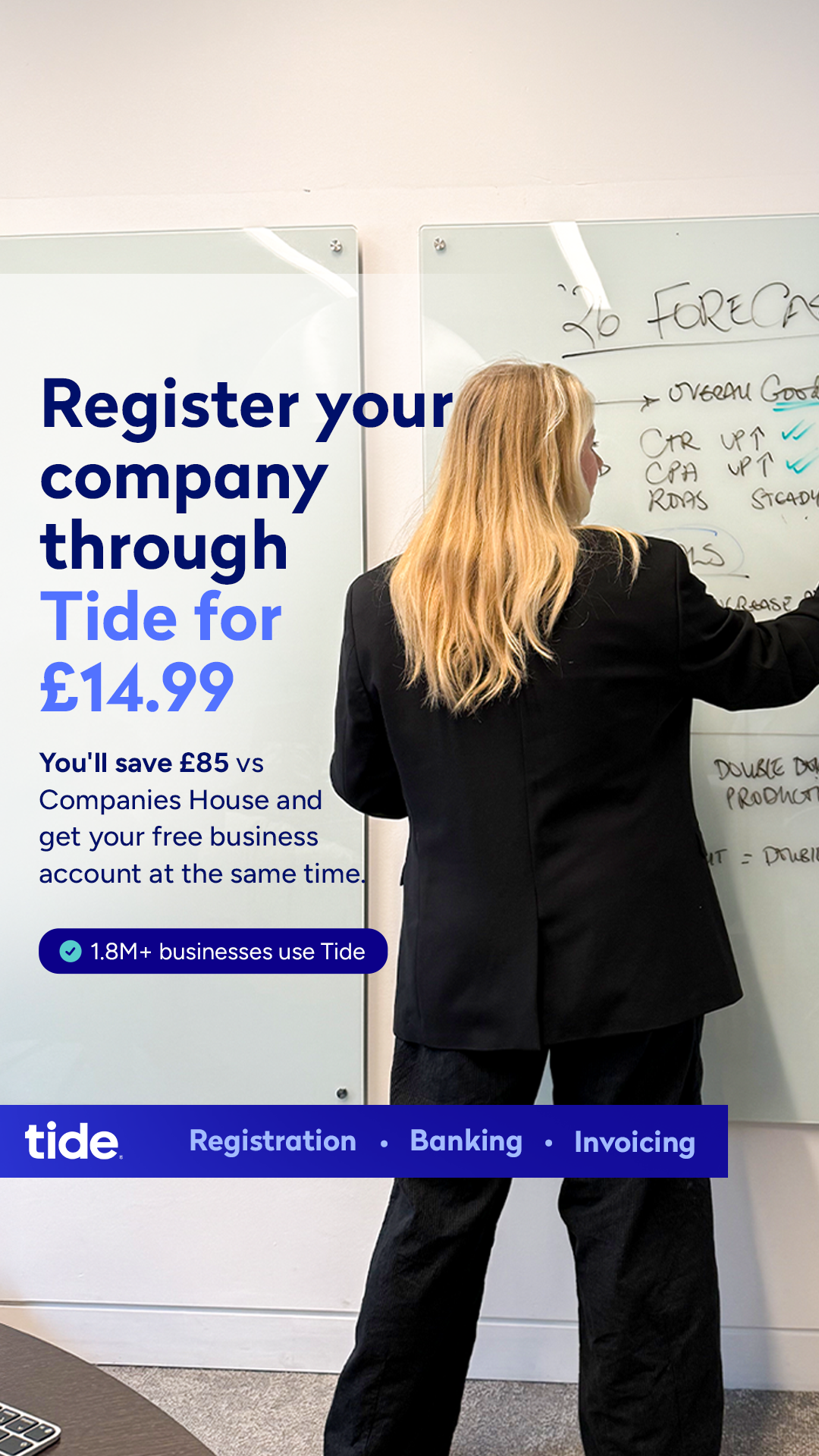 Tide Banking Facebook ad
