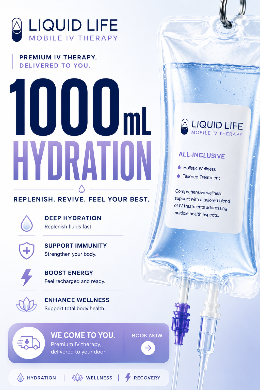 Liquid Life Mobile IV Therapy Facebook ad from May 9, 2026
