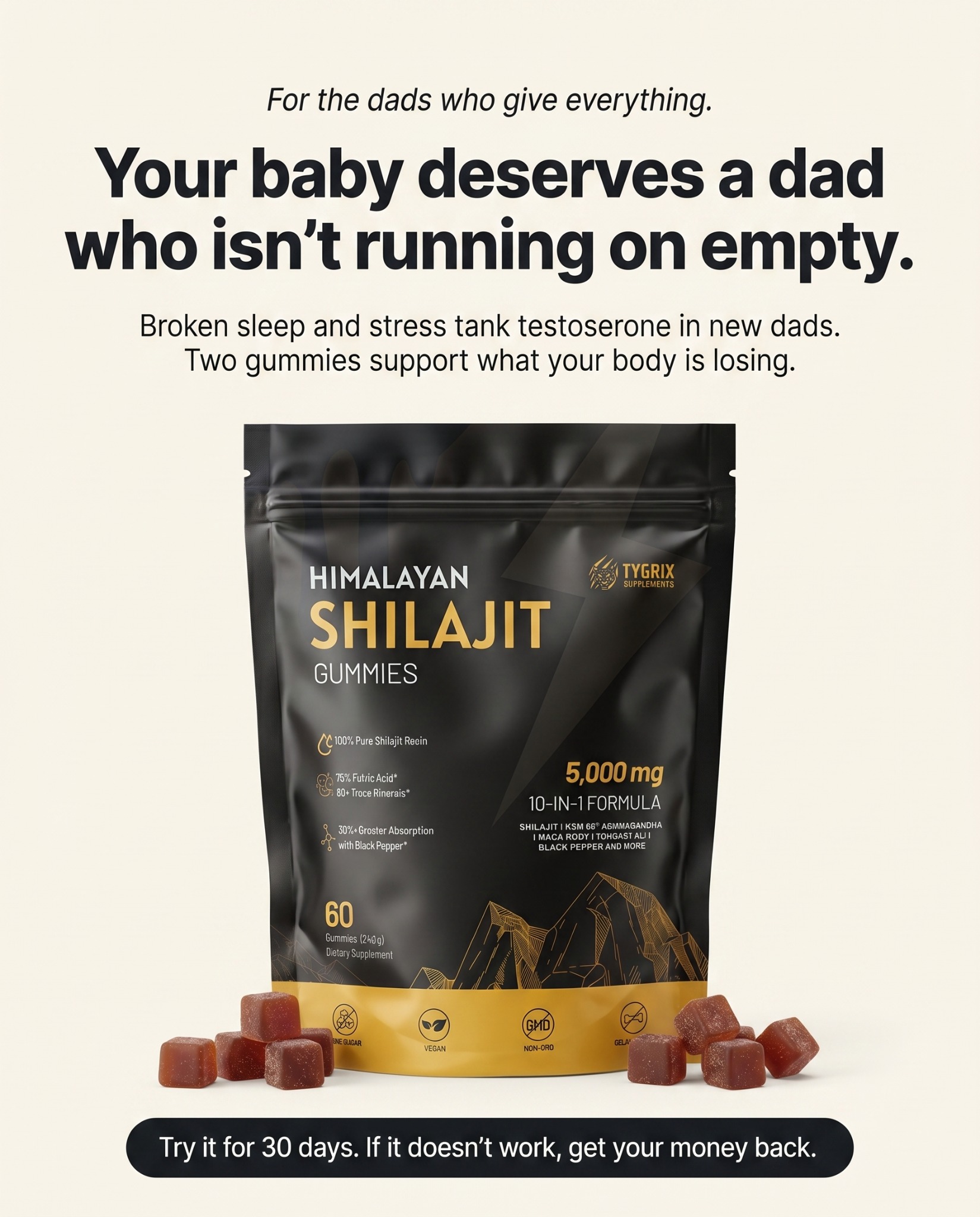 Tygrix Supplements Facebook ad
